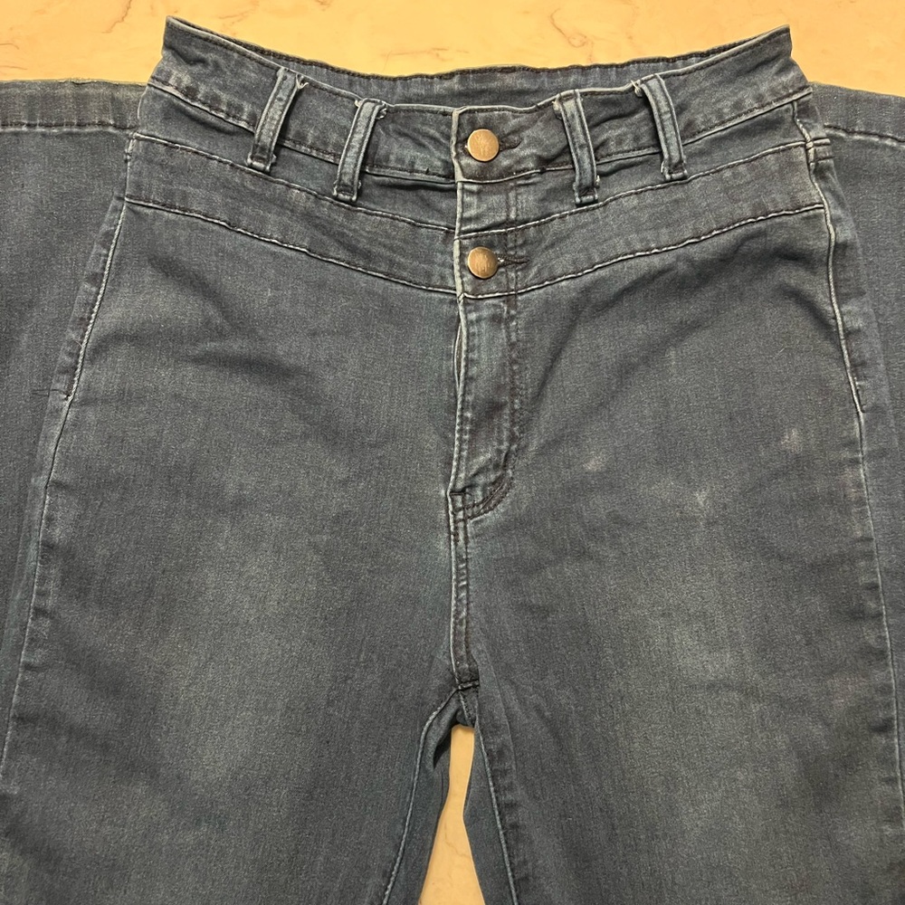 FP Vibes - Women's Blue Flared Jeans - Picture 5 of 7